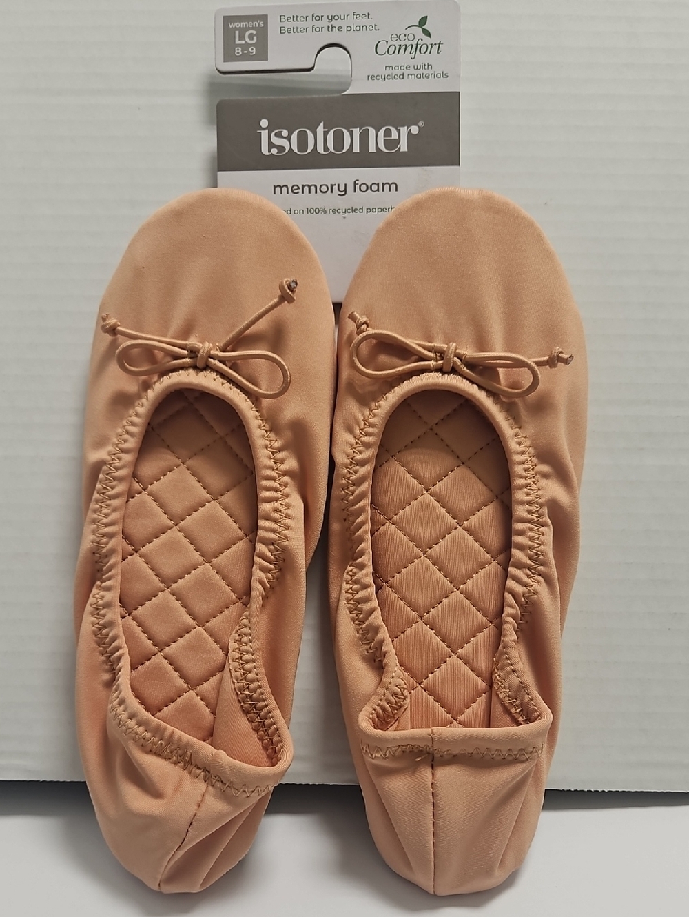 isotoner Peach Ballet Flats with Memory Foam- NWT